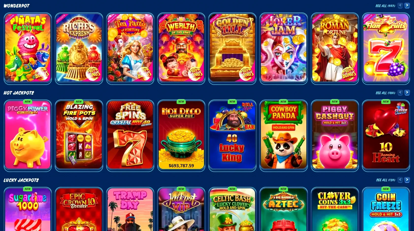 Jokery Casino Spielauswahl